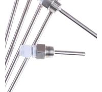 EasyByMall Termopozo de acero inoxidable con roscas NPT de 1,27 cm para sensores de temperatura, tanque de sonda protector para aplicaciones industriales y solares