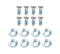EasyByMall Tornillos de fijación para tablas de snowboard M6 x 16 mm con arandelas, accesorios de montaje antideslizantes de metal para placas de esquí, paquete de 16