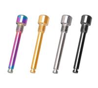 EasyByMall Tornillos de freno de disco para bicicleta, tornillo roscado para SRAM, construcción de aleación con herramienta hexagonal de 3 mm, opciones de color negro, plateado y dorado