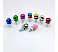 EasyByMall Tornillos de matrícula de bola M6, acero 45#, resistentes a la corrosión con patrón de bolas, para coche y motocicleta