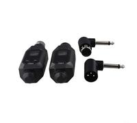 EasyByMall Transmisor y receptor de micrófono inalámbrico, transmisor XLR y receptor que recibe batería recargable incorporada, distancia de 80 metros (1 en 1)