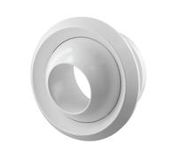 EasyByMall Ventilación redonda de ABS para aire acondicionado, boquilla esférica giratoria de 360° con apertura ajustable, rejilla de salida silenciosa HVAC para hotel, escuela, sótano, fábrica, color