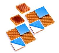 Easycargo 10pcs 40mm disipador 40x40x11mm + cinta adhesiva térmica conductora 3M8810, disipador calor para enfriar impresoras 3D TEC1-12706 enfriador termoeléctrico 40mmx40mmx11mm Tono dorado