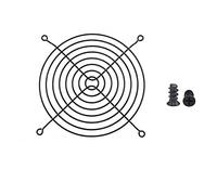 Easycargo 2 rejillas de ventilador de 140 mm, 140 mm, color negro con tornillos (140 mm)