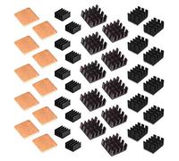 Easycargo 40 piezas Raspberry Pi 4 disipador de calor Kit aluminio + cobre + 3M 8810 cinta adhesiva conductora térmica para enfriador Raspberry Pi 4B, Raspberry Pi 3 B+