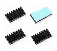 Easycargo - 4pcs 50mm disipadores calor + cinta conductora térmica 8810 preaplicada, disipador calor aluminio para enfriamiento Raspberry Pi 4, SSD M.2 NVMe Mini SATA mSATA 50mmx25mmx10mm