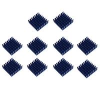 Easycargo Kit de disipador de calor de 28 mm, 28 mm x 28 mm x 10 mm + cinta adhesiva conductora térmica 3M 8810, aletas de disipador de calor de aluminio para enfriar chips GPU IC chips módulos (28 x