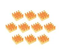 Easycargo Kit disipador térmico cobre 10mm, 10mmx10mmx4mm + cinta adhesiva conductora térmica 3M 8810, disipador calor para refrigeración VRM IC Chips (10 piezas 10x10x4mm cobre)