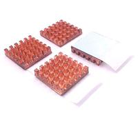 Easycargo Kit disipador térmico cobre 22mmx22mmx4mm + cinta adhesiva conductora térmica 3M 8810, disipador calor enfriador para refrigeración NVMe M.2 8810 SSD IC Chips (4 piezas 22x22x4mm cobre)