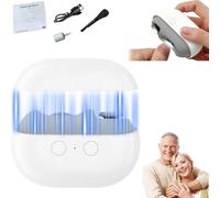 Easyclip - Cortaúñas inteligente 3 en 1, fácil de enganchar, con luz LED, almacenamiento y pulido de restos de uñas, para personas mayores, niños (blanco)