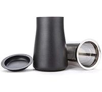 Easycomf Tamiz de café Filtro de polvo de café Acero inoxidable estaño criba vibradora Una taza de café (De color negro)