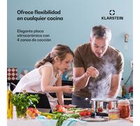 EasyCook Placa cerámica de cocción 6100W regulador giratorio negro Klarstein