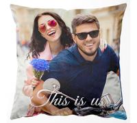 Easycosy Cojin Personalizado con Foto, 50x50, Cojín con Terciopelo - Personalizada con Impresión a Doble Cara, Regalos Personalizados para Recordar el Amor (Relleno Opcional)