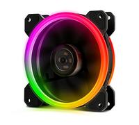 EasyDiy EZDIY-Fab - Ventilador de PC de 120 mm con Ventilador de refrigeración RGB LED silencioso de Alto Flujo de Aire Ajustable Color LED, Controlador de refrigerador de CPU no Incluido