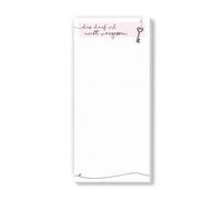 easydruck24de 1 bloc de notas No debo olvidar I reverso magnético I formato DIN largo I pequeño organizador rosa a cuadros lindo para escribir y arrancar I dv532