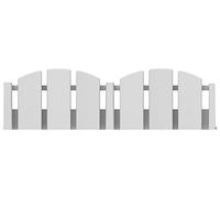 EasyFlex - Borde para paisajismo, sin excavación, con Picos de Anclaje, 11,4 cm Borde de jardín Alto Decorativo Adirondack con Aspecto de Madera, Kit de 4,6 m, Blanco (3600WT-15C-6)