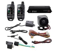 EASYGUARD EC206-B - Sistema de alarma de coche de 2 vías con pantalla LCD recargable, alarma de vibración, advertencia remota de liberación del maletero, entrada sin llave, 868 MHz CC 12 V