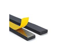 easyhaha Espuma anticolisión Negra Rectangular con Sellos de Pegamento, Almohadilla Plana, Tira de Sellado de Esponja autoadhesiva de Goma (Size : 2M, Color : 20mm x 10mm)