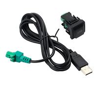 Easyhomie USB Cable Adaptador de Audio para Coche, Cable de Radio para Reproductor de CD, Repuesto para VW Volkswagen (130cm)