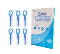 EasyHonor Dental Floss Threaders for Braces, Bridges, and Implants,210 Count (Pack of 6)