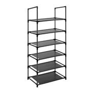 Easyhouse Estanteria Zapatos de 6 Niveles, Estante para Zapatos, Zapatero Abierto Estrecho, Zapatero Organizador Metalico, Estantes de Tela no Tejida para el Pasillo, Dormitorio, Sala de Estar
