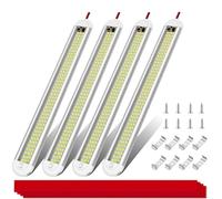 EASYIVY 120 LED Iluminación Interior Coche, 12V LED Barra de Luz Auto Interior con Interruptor, 6500K Luces LED Coche para Vehículos, Caravana, Camión, RV, Barco, Camper, Gabinetes, 4 Unidad