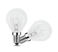 EASYIVY Bombilla Horno E14 300 Grados, Bombilla Incandescente G45 Regulable, 400LM, Blanco Cálid 2700K Bombilla E14 Globo para Horno, Microondas, Lámpara de Lava, Paquete de 2