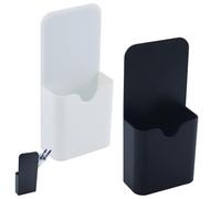 EASYKEENECOM 2 piezas Portalápices Magnético, Portalapices Magnetico para Pizarra, Soporte de Magnético para Frigorífico, Taquillas, Superficie Magnética (Blanco & Negro)