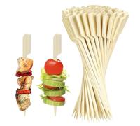 EASYKEENECOM 200 Piezas Palitos de Comida para Dedos, 9cm Pinchos de Bambú Brochetas Palillos para Aperitivos para Cócteles, Aperitivos, Frutas, Barbacoas, Sándwiches