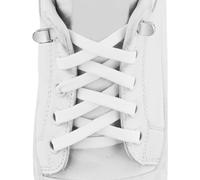 EASYKEENECOM 3 pares de cordones elásticos blancos para niños y adultos zapatillas deportivas zapatillas planas cordones elásticos sin atar, Blanco, talla única