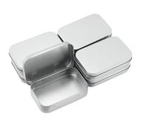 EASYKEENECOM 7 Cajas de Metal Inoxidable Pequeñas con Tapa, Rectangulares, para Dulces y Organizador, 9.5 x 6 x 2 cm