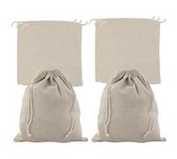 EASYKEENECOM 8 bolsas de algodón con cordón, 25 x 30 cm, bolsas de tela para pintar, bolsas de almacenamiento de algodón para Navidad, manualidades, joyas, cosméticos, regalo