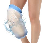 EASYKEENECOM Protector de yeso impermeable azul Rodilla, Protección de yeso Impermeable Pierna, Protector de Piernas Al Bañarse, Fundición Reutilizable, Vendaje, Vendaje, Protector de Ducha Pie para