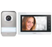 EASYKIT Essential, Kit de Videoportero de 2 hilos, Monitor a color de 7" y Cámara Gran Angular, 1 o 2 Unidades familiares, Ampliable, IP54-IK07, Blanco