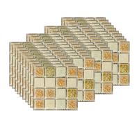EasyLife - 40 adhesivos para azulejos de pared para decoración del hogar, 10 x 10 cm, impermeables, autoadhesivos, adhesivos para azulejos para cocina y baño(Set 3)