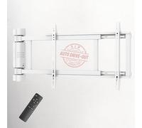 EasyLife - Soporte de Pared para TV Eléctrico 170° y Giratorio con Auto Drive-out, Ultraslim 56mm, Motor silencioso, Anticolisión, para 32-75", VESA hasta 600×400 y 50kg - Blanco