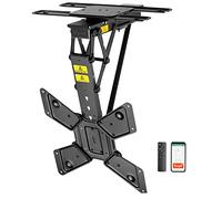 EasyLife Soporte de Techo para TV Eléctrico, Giratorio e Inclinable, Integración Smart Home, de 23 a 65 Pulgadas, Soporte VESA hasta 400×400 para Televisores LCD/OLED, Monitores, Pantallas - Negro