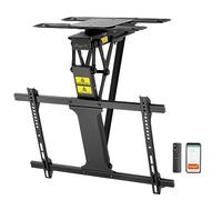 EasyLife Soporte de Techo para TV Eléctrico, Giratorio e Inclinable, Integración Smart Home, de 32 a 75 Pulgadas, Soporte VESA hasta 600×400 para Televisores LCD/OLED, Monitores, Pantallas - Negro