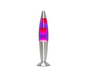 Easylight Lámpara de lava 36 cm rojo púrpura Timmy, lámpara decorativa retro, G9 25 W con interruptor de cable, bombilla incluida, mini lámpara de lava rojo púrpura