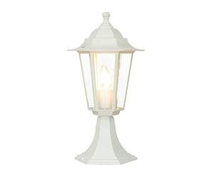 Easylight PARIS Lámpara de sobremuro exterior de aluminio y cristal blanco E27 IP44 Lámpara de pie estilo rústico para jardín patio