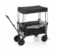 EASYmaxx Carretilla | Capacidad de Carga de hasta 80 kg | Plegable | Diseño Moderno | Resistente Funda de Nailon | Articulaciones giratorias 360° en Las Ruedas Delanteras | con Cubierta [Antracita