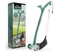 EASYmaxx Cepillo de limpieza eléctrico, cepillo de limpieza con 2 cabezales de cepillo incluidos, cepillo para juntas y dispositivo de limpieza, incluye red colectora de 1,3 litros, rueda guía