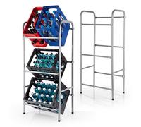 EASYmaxx Estantería para Cajas de Bebidas de Metal para 3 Cajas, Juego de 2 | Ahorro de Espacio, Almacenamiento práctico y organizado en 3 Pisos | Estantería para Cajas para ordenar y Espacio en su