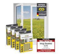EASYmaxx Insect Protect | mosquitera con fijación magnética | mosquitera ventana | mosquitera cortada a medida hasta 150 x 130 cm | 12 imanes fuertes | sin taladrar [4 Piezas]