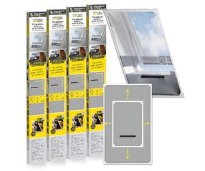 EASYmaxx Insect Protect mosquitera telescópica ventana con marco y red integrada | Mosquitera ventana tejado | Sin cortar | Sin taladrar | 63 x 93 cm hasta 100 x 160 cm - 4 piezas