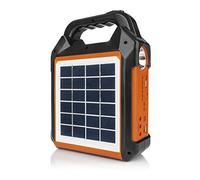 EASYmaxx Kit Generador Solar 4.000mAh | 2 Modos de Carga: Panel Solar/USB | para Cargar teléfonos móviles, Power Banks, etc. | Radio FM integrada y Altavoz incluidos