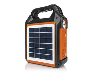 EASYmaxx Kit Generador Solar 4.000mAh | 2 Modos de Carga: Panel Solar/USB | para Cargar teléfonos móviles, Power Banks, etc. | Radio FM integrada y Altavoz incluidos