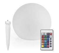 EASYmaxx LED Lámpara solar con cambio de color | Lámpara decorativa para jardín | Con sensor de luz diurna para interior y exterior | Decoración Resistente a la intemperie IP67, bola de 30 cm
