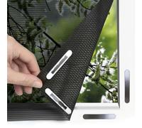 EASYmaxx Mosquitera antipolen para Ventanas con Magic Click | Cortada a Medida para Todas Las Ventanas de hasta 110 x 130 cm | Fácil instalación con 12 imanes - sin taladrar ni atornillar [Negro]