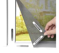 EASYmaxx Mosquitera antipolen para ventanas con Magic Click | Cortada a medida para todas las ventanas de hasta 150 x 130 cm | Fácil instalación con 12 imanes - sin taladrar ni atornillar [Antracita]